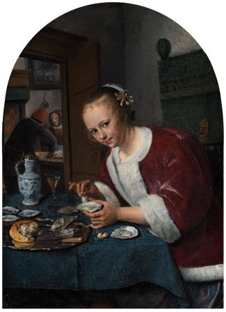 Jan Steen ‘Het oestereetstertje’ Girl Eating Oysters