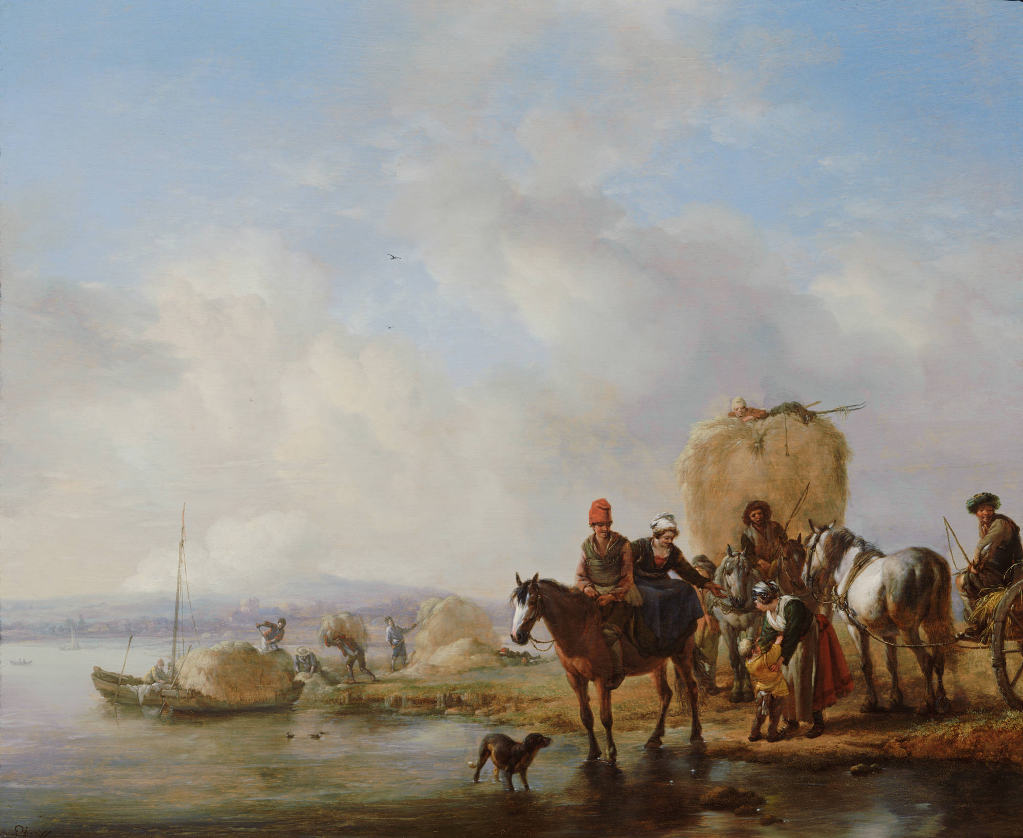 Philips Wouwerman De hooiwagen The Hay Wagon