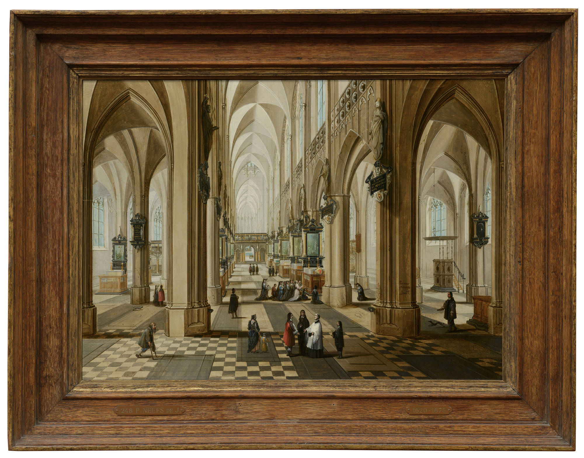 Peter Neeffs de Jonge & Frans Francken III Interieur van de Onze Lieve Vrouwekerk in Antwerpen