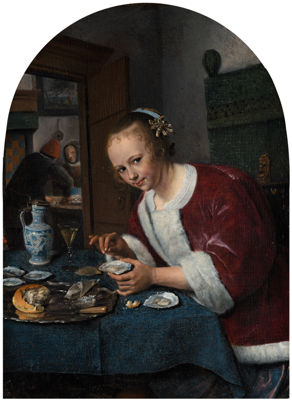 Jan Steen  ‘Het oestereetstertje’ Girl Eating Oysters