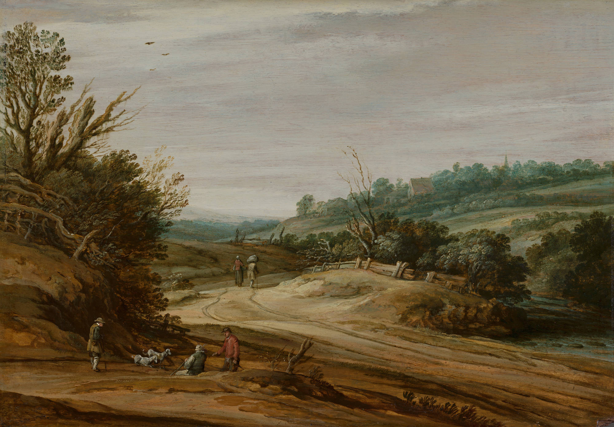 Pieter van Santvoort  Duinlandschap met een landweggetje Dune Landscape with a Country Road