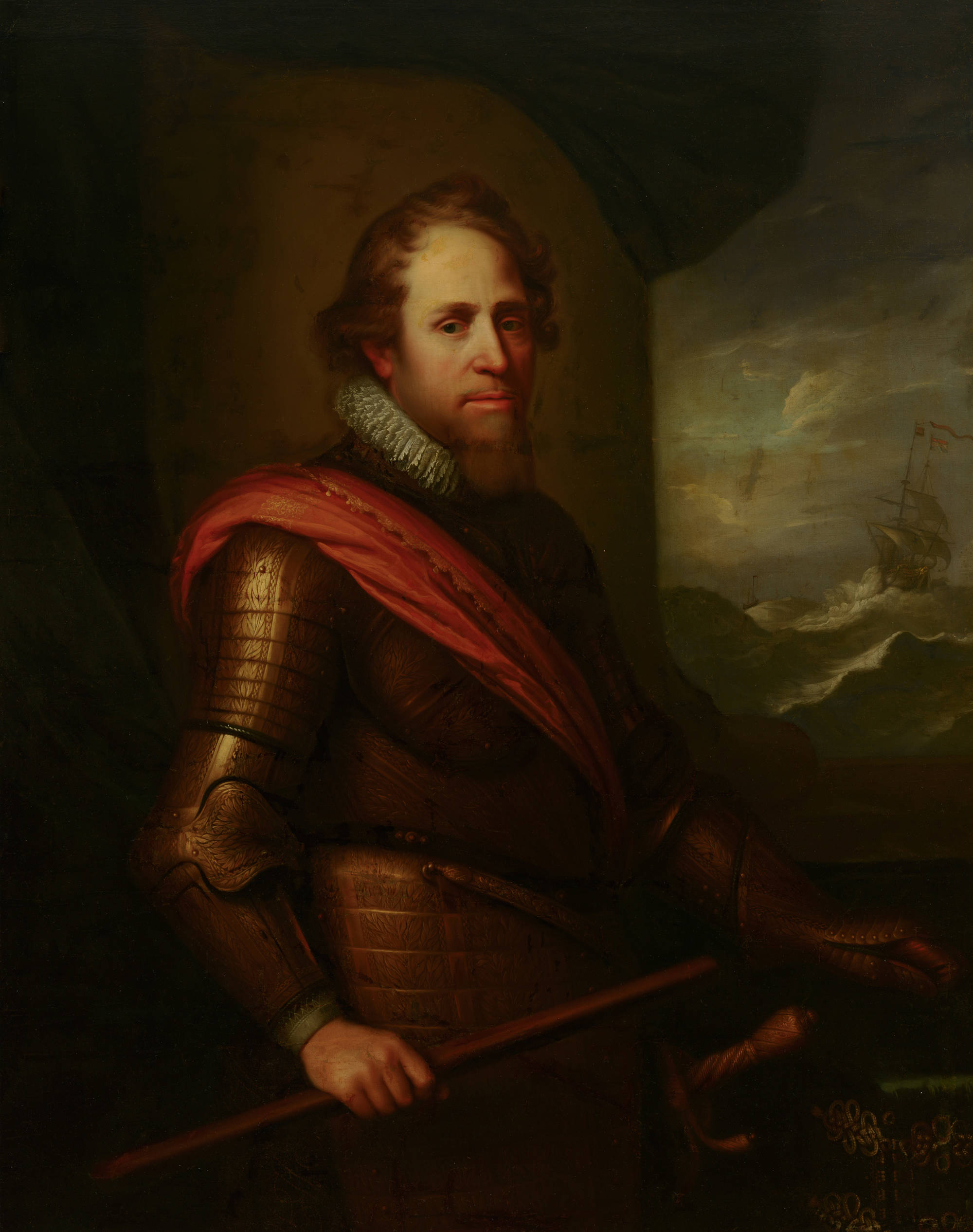 Michiel Jansz van Mierevelt (naar) Portret van stadhouder Maurits (1567-1625), prins van Oranje