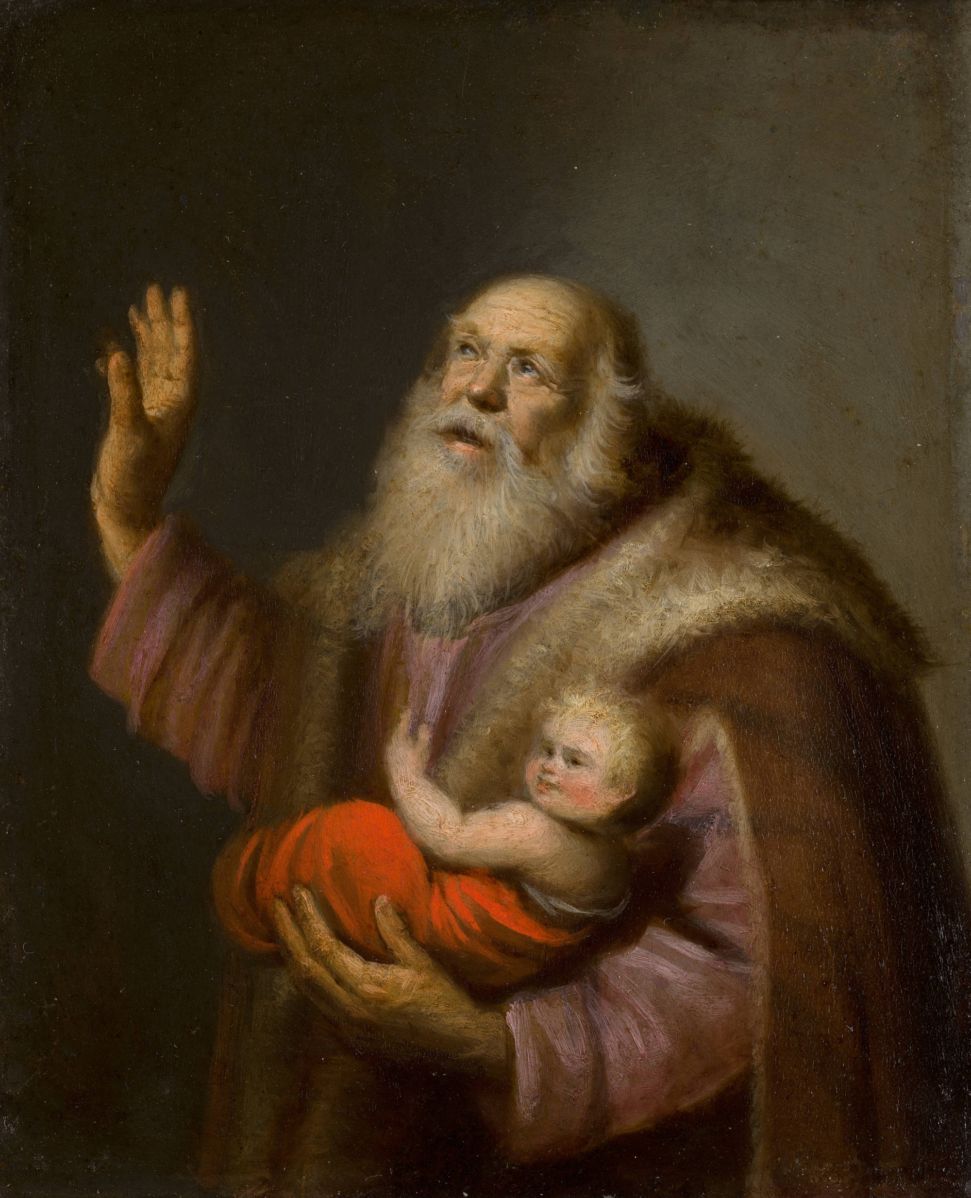 Anoniem Simeon met het kind Jezus Simeon and the Christ Child