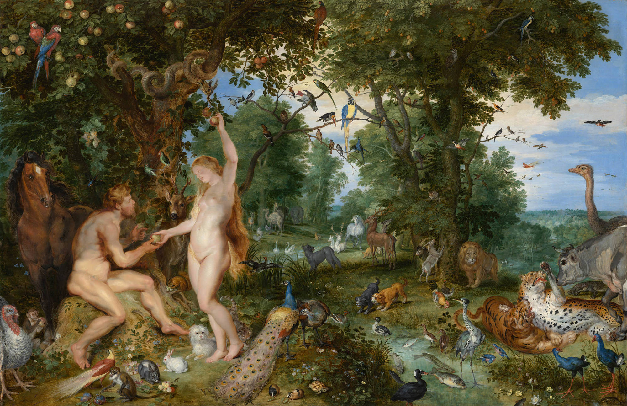 Jan Brueghel de Oude & Peter Paul Rubens  Het aardse paradijs met de zondeval van Adam en Eva The Garden of Eden with the Fall of Man