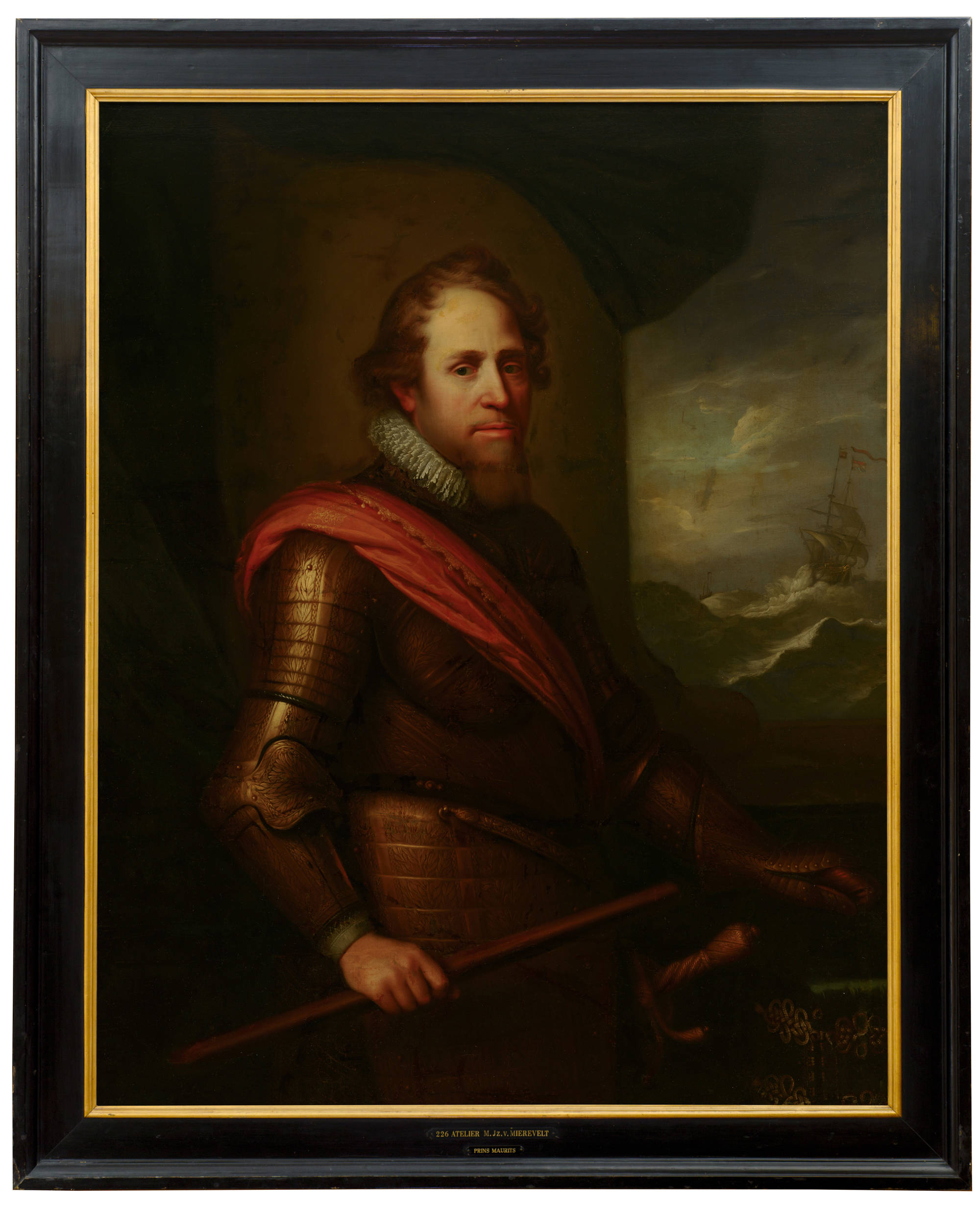 Michiel Jansz van Mierevelt (naar) Portret van stadhouder Maurits (1567-1625), prins van Oranje