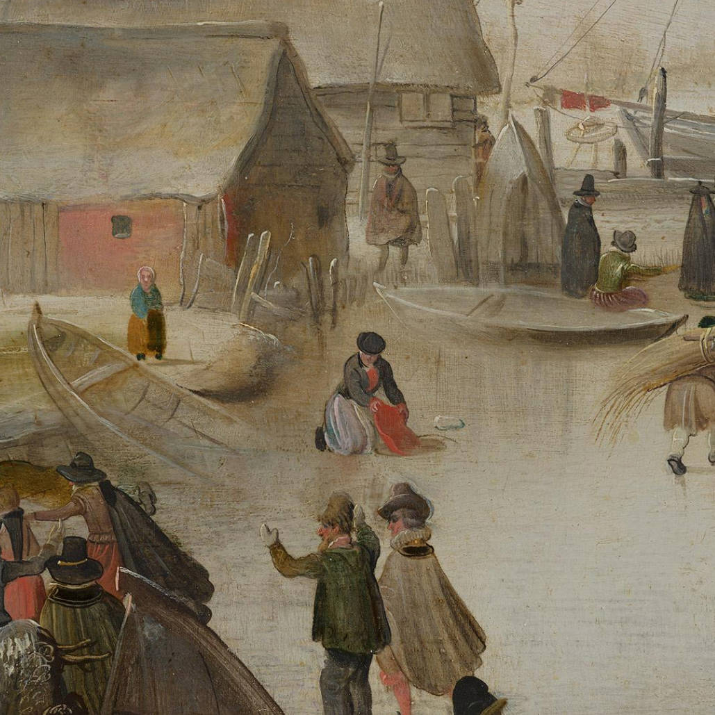Avercamp IJsvermaak Detail Second Canvas