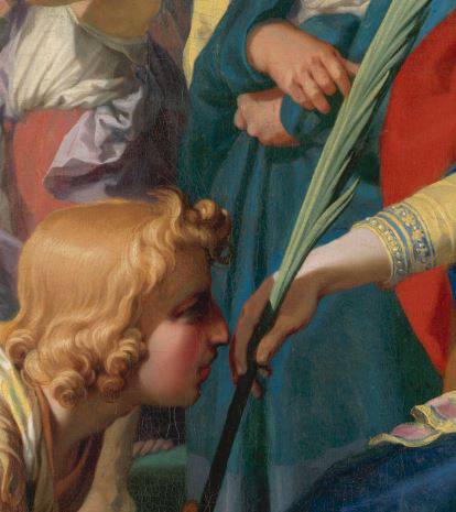 Theagenes ontvangt de erepalm van Chariclea - kus