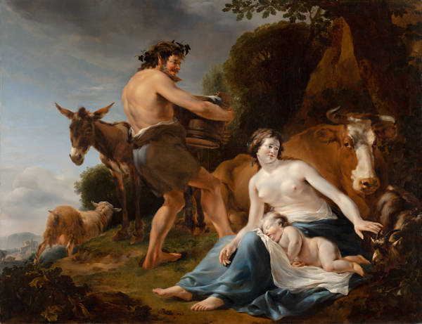 Nicolaes Pietersz Berchem  De opvoeding van Zeus The Infancy of Zeus