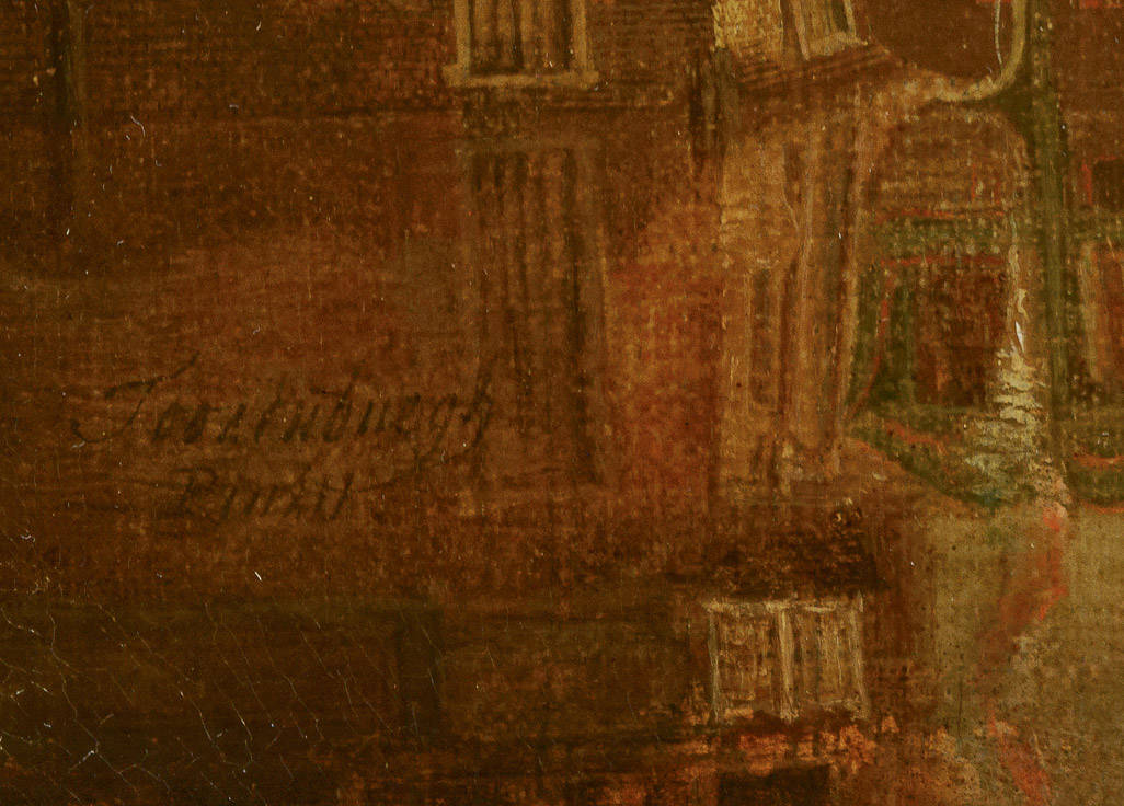 Gerrit Toorenburgh  Gezicht op de Amstel te Amsterdam