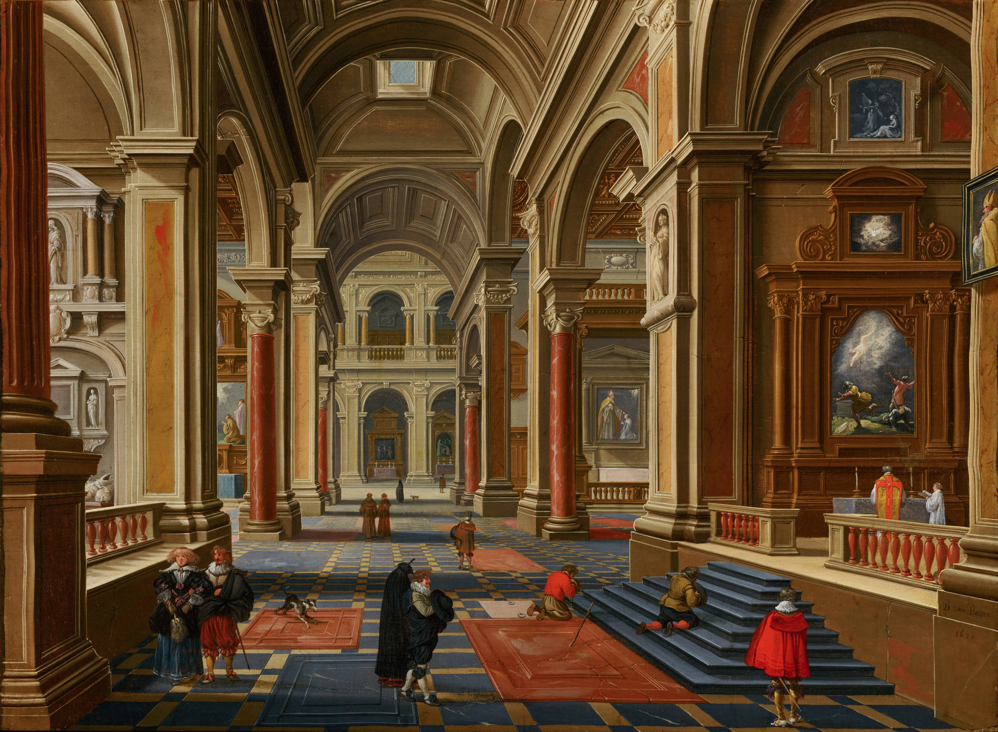 Bartholomeus van Bassen Interieur van een katholieke kerk