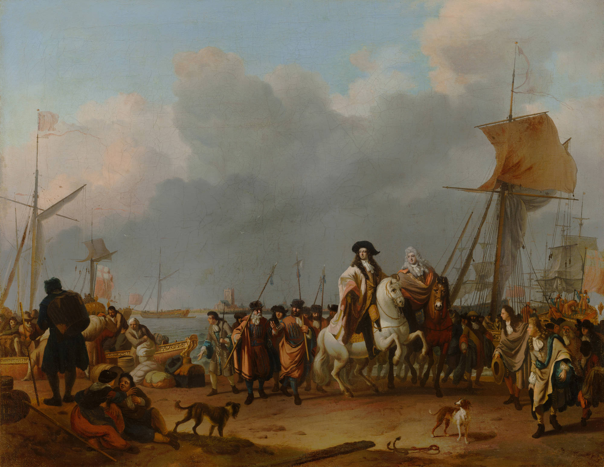Ludolf Bakhuysen De aankomst van koning-stadhouder Willem III