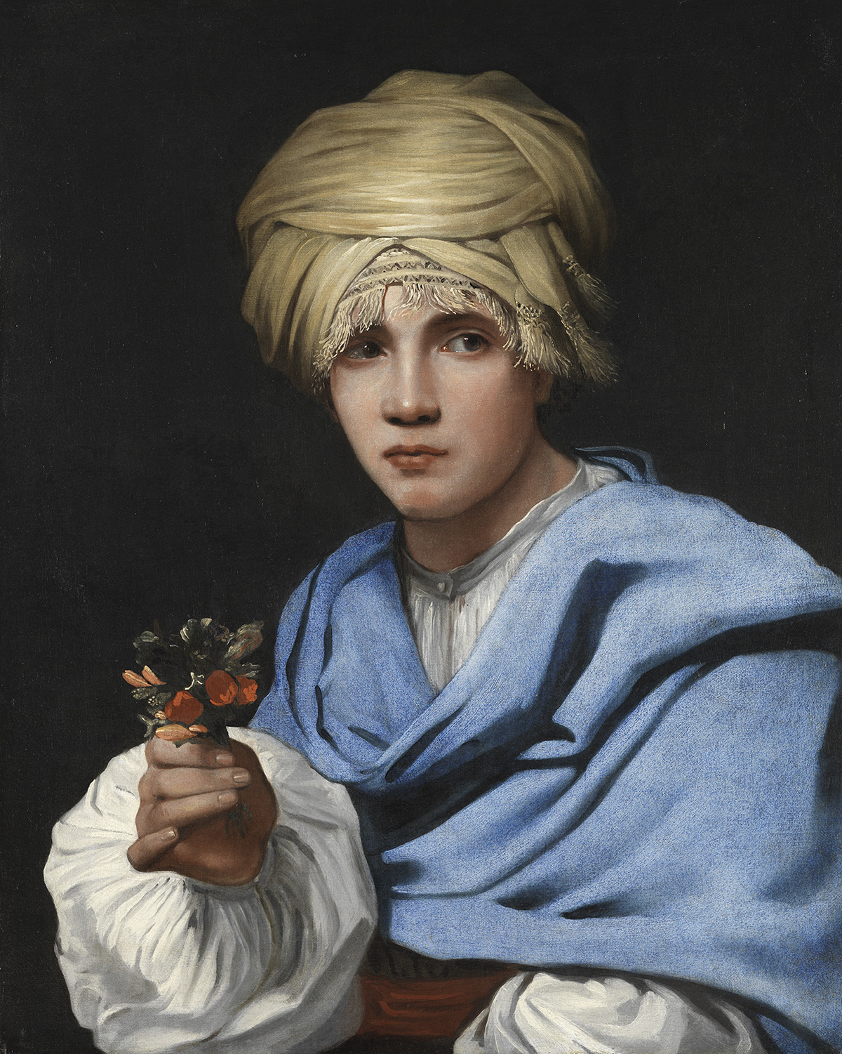 Michael Sweerts, Jongen met een tulband die een boeketje vasthoudt, c. 1658-1661
