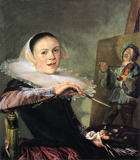 Een zelfportret van Judith Leyster uit de collectie van de National Gallery Of Art in Washington DC.