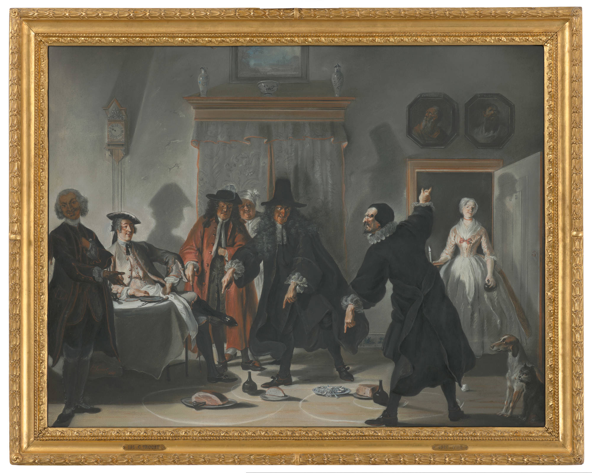Cornelis Troost De wiskunstenaars of 't gevluchte juffertje: Het dispuut van de doktoren Raasbollius en Urinaal