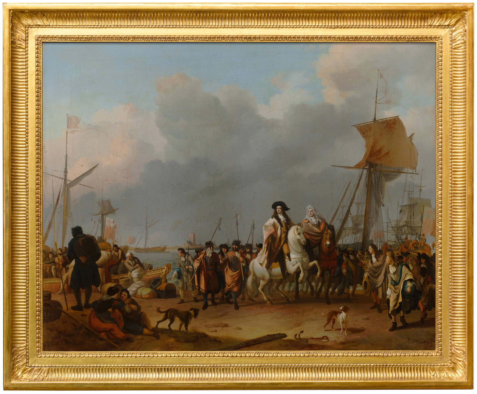 Ludolf Bakhuysen De aankomst van koning-stadhouder Willem III