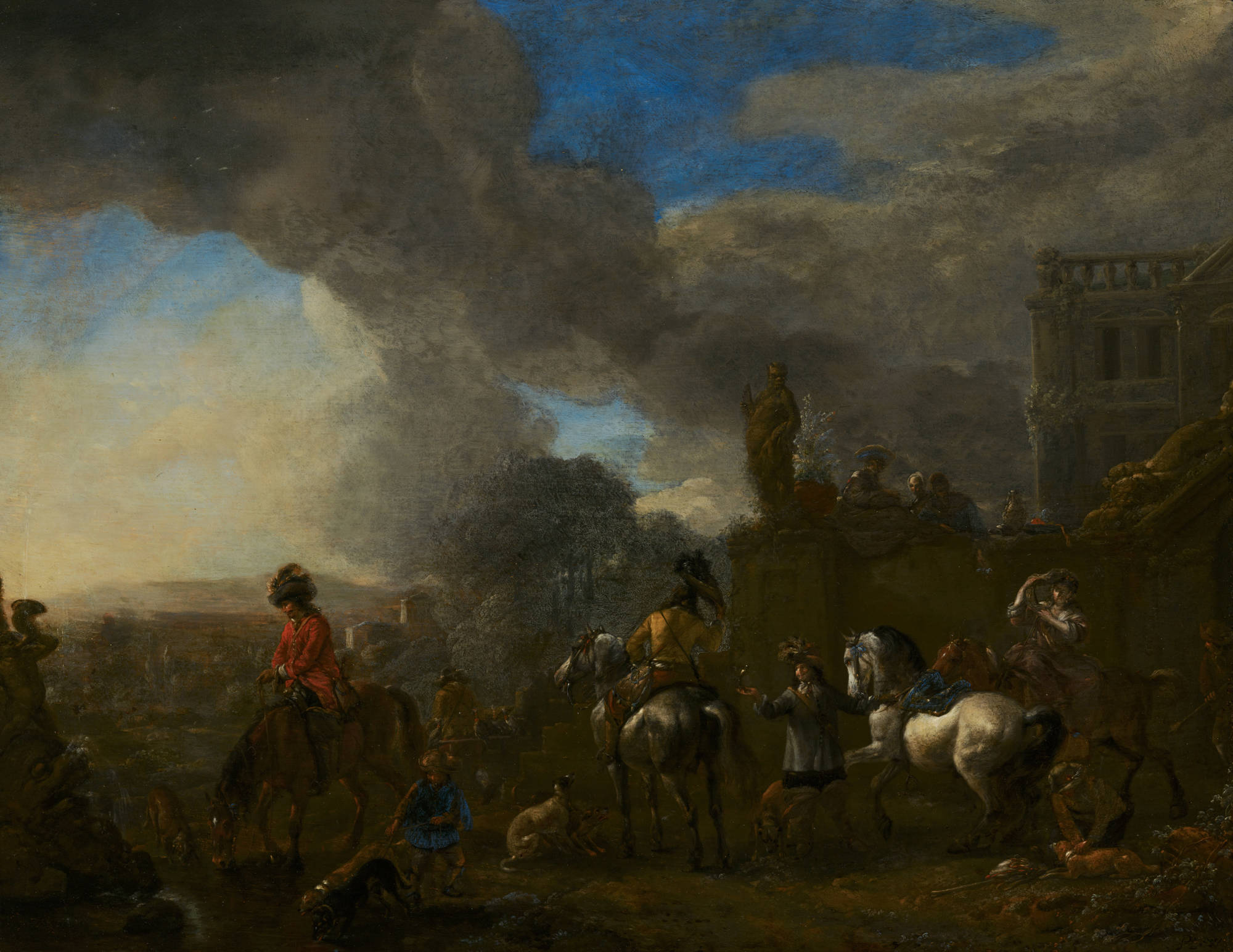 Philips Wouwerman Valkenjacht Hawking