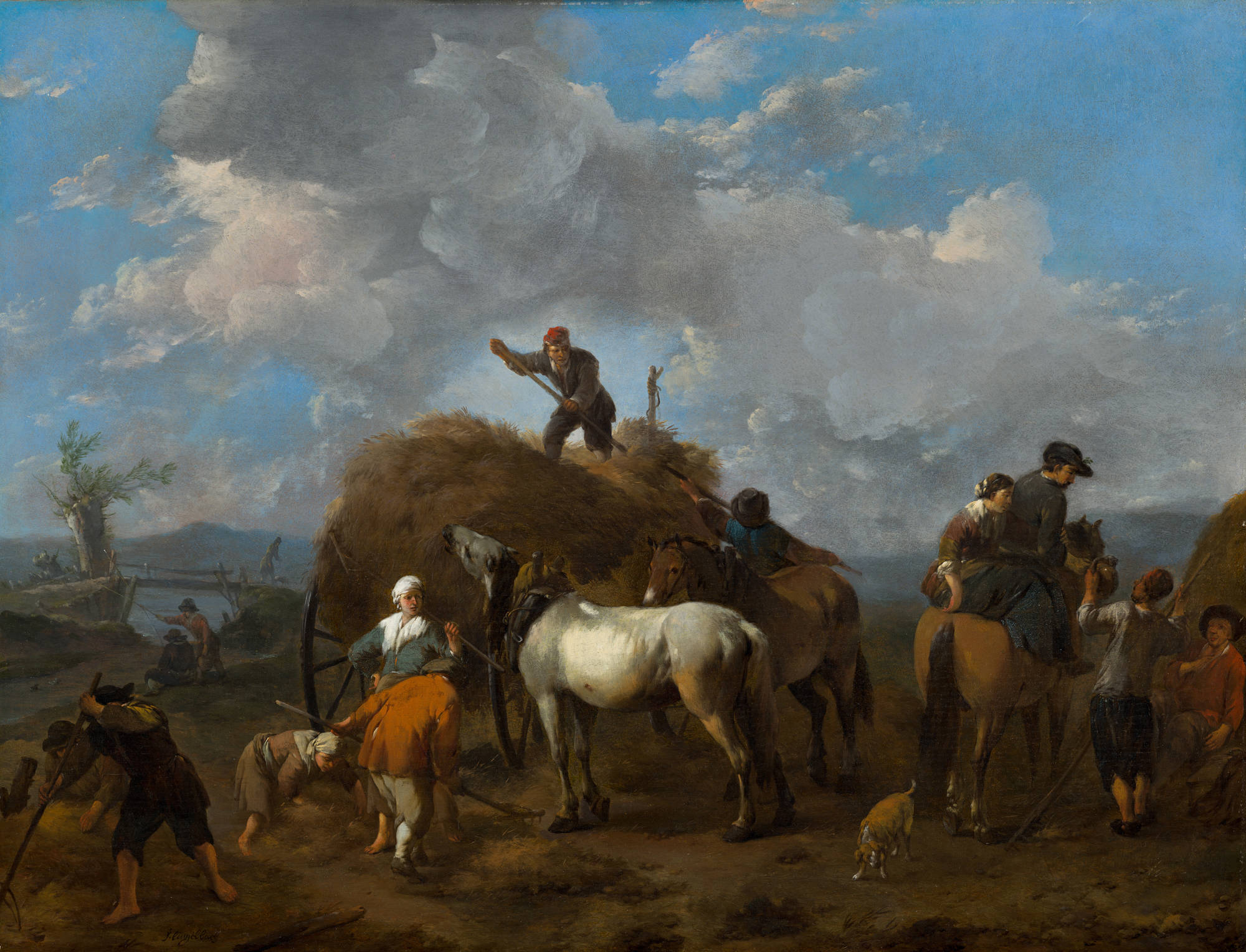 Johannes Lingelbach De hooioogst Harvesting the Hay