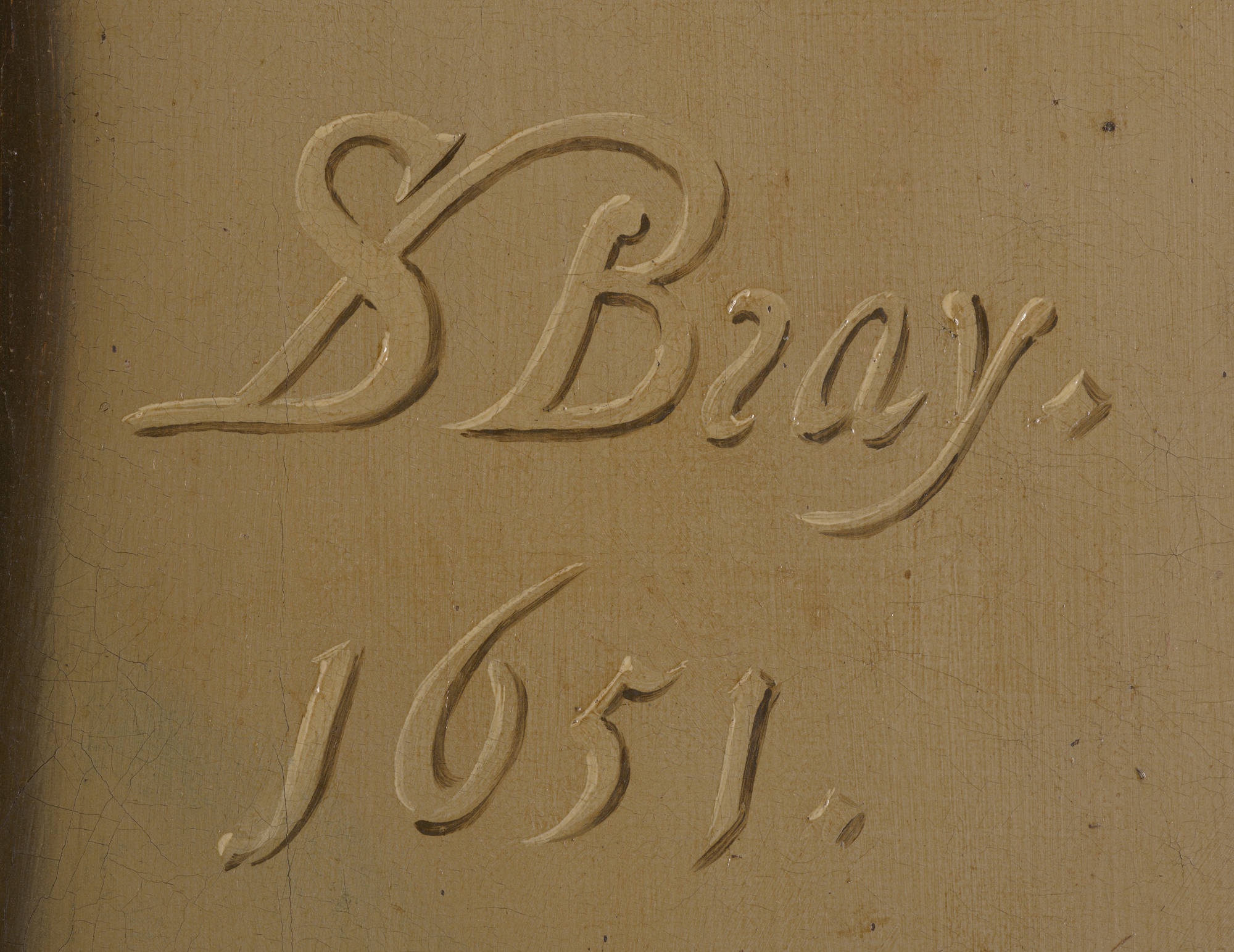 Salomon de Bray  Putti dragen een cartouche met de geboortedatum van stadhouder Frederik Hendrik