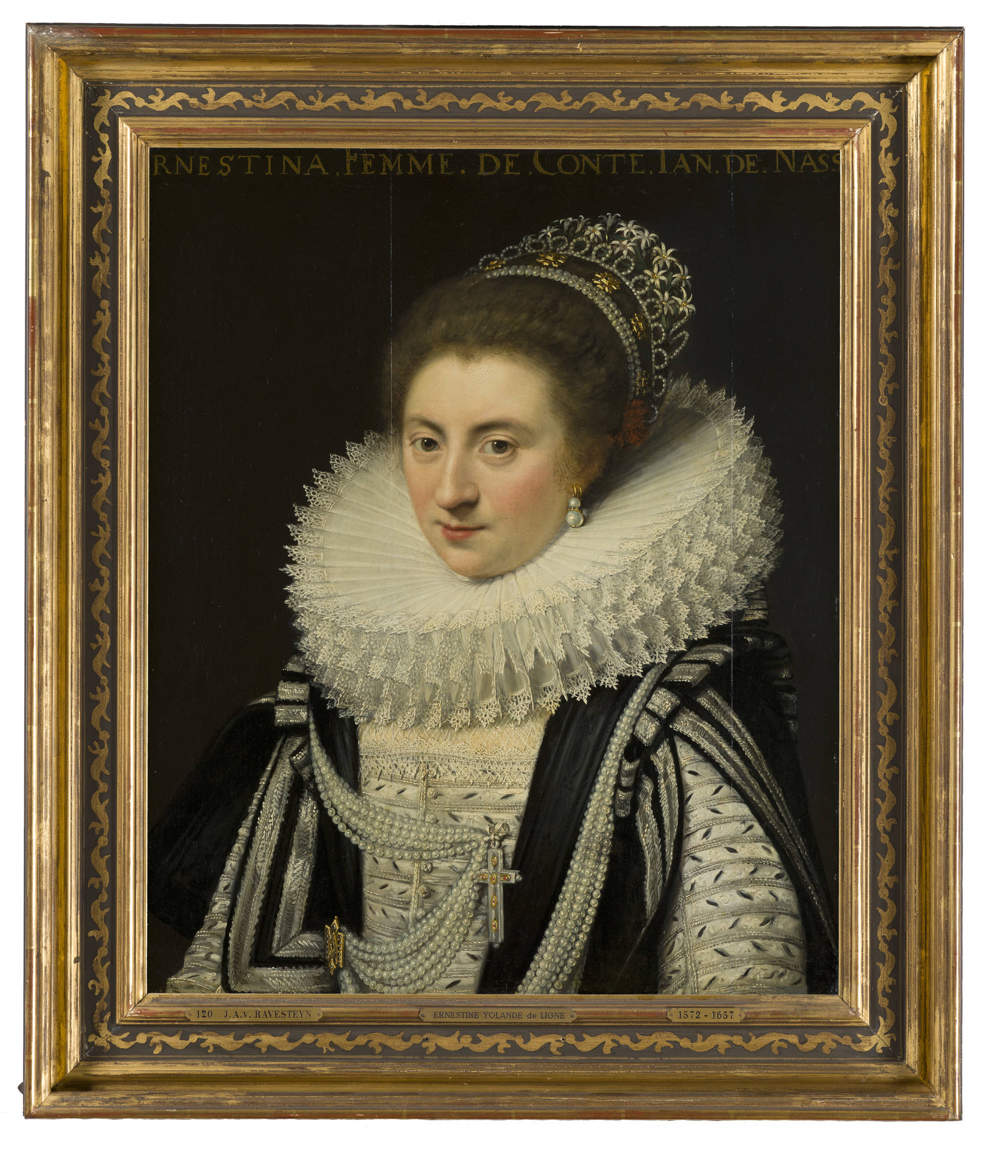 Jan Anthonisz van Ravesteyn Portret van Ernestine Yolande (1594-1663), prinses van Ligne