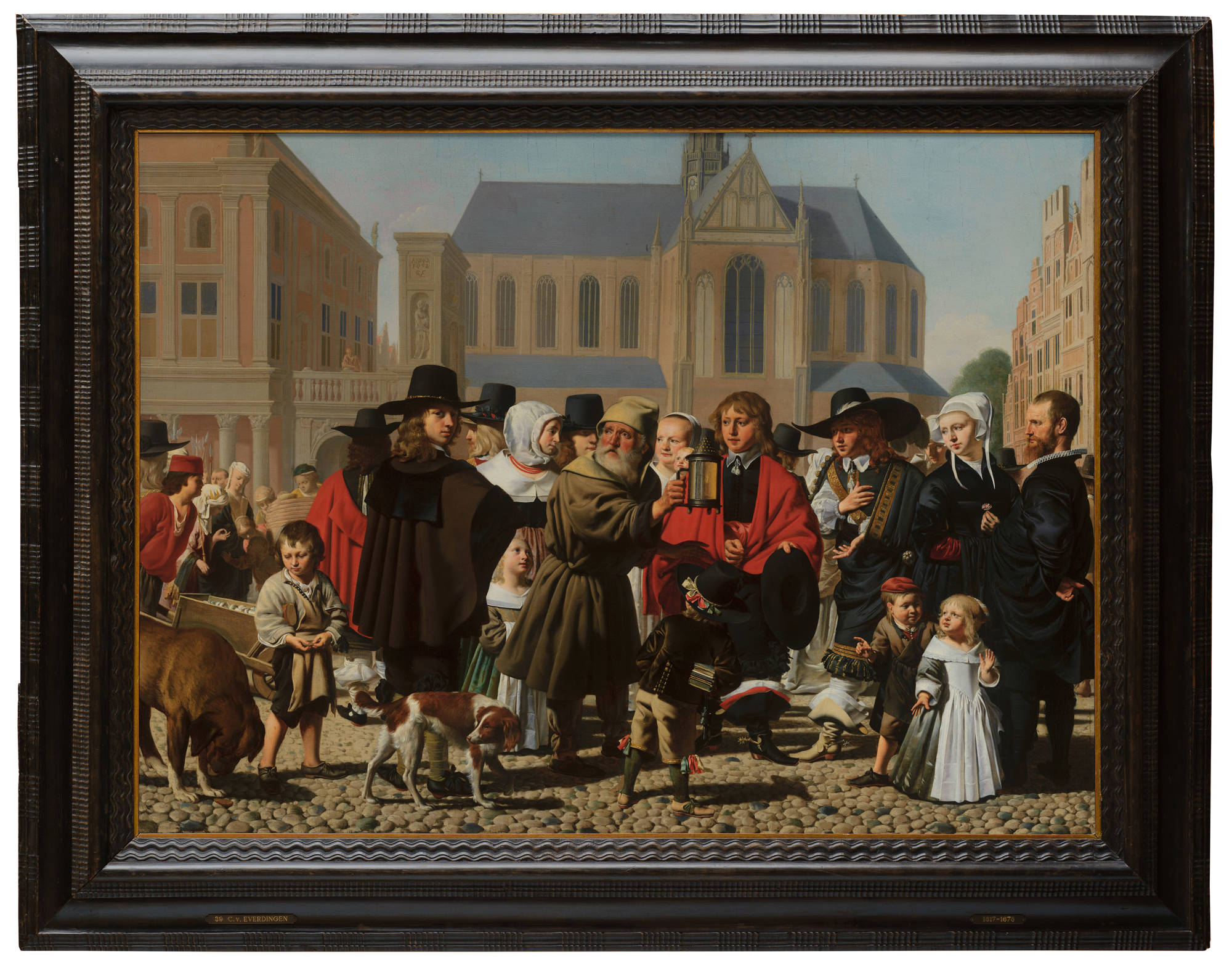 Caesar van Everdingen Diogenes zoekt een mens (Portrait historié van de familie Steyn)