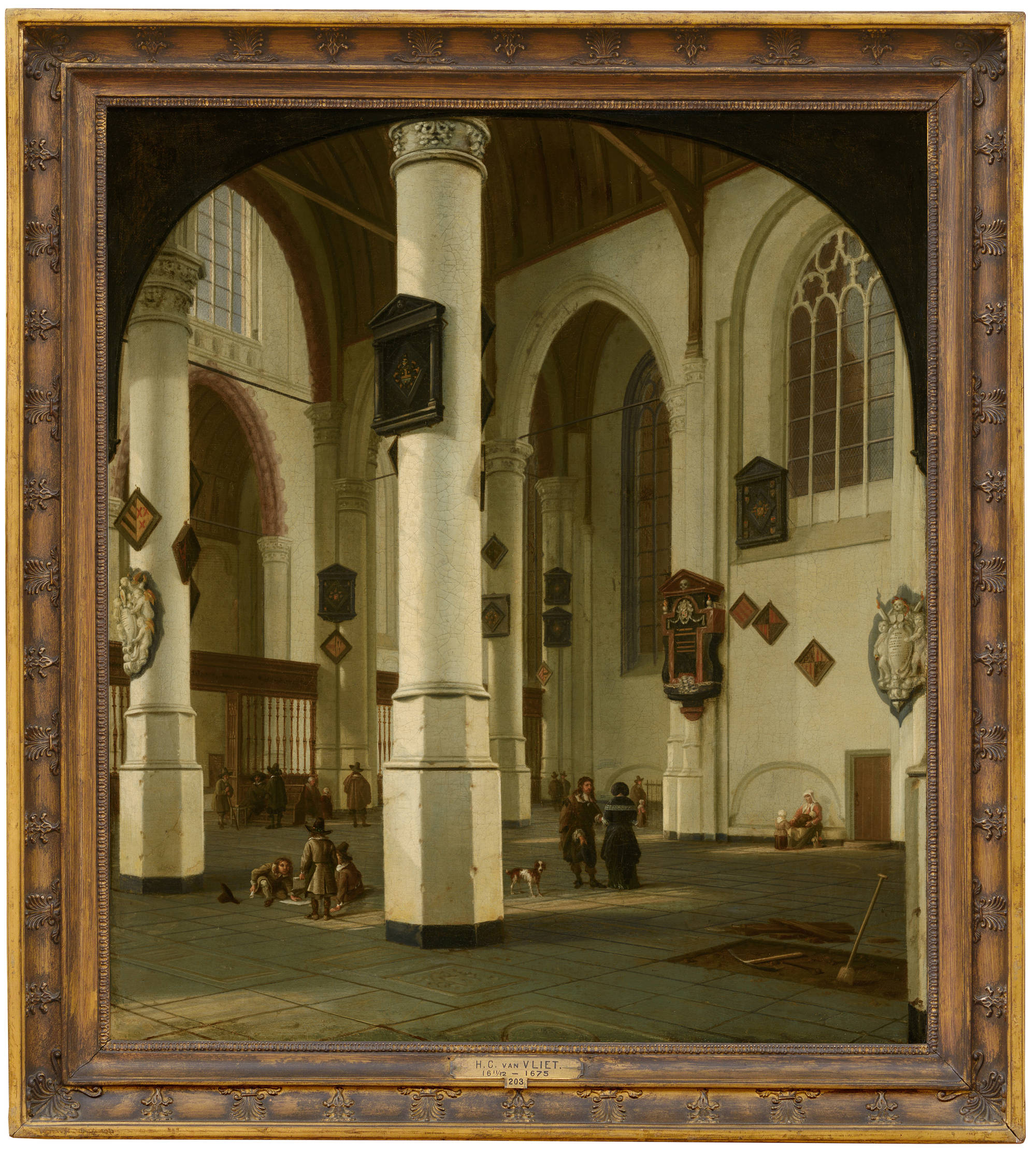 Hendrick van Vliet Gezicht in de Oude Kerk te Delft Interior of the Oude Kerk in Delft