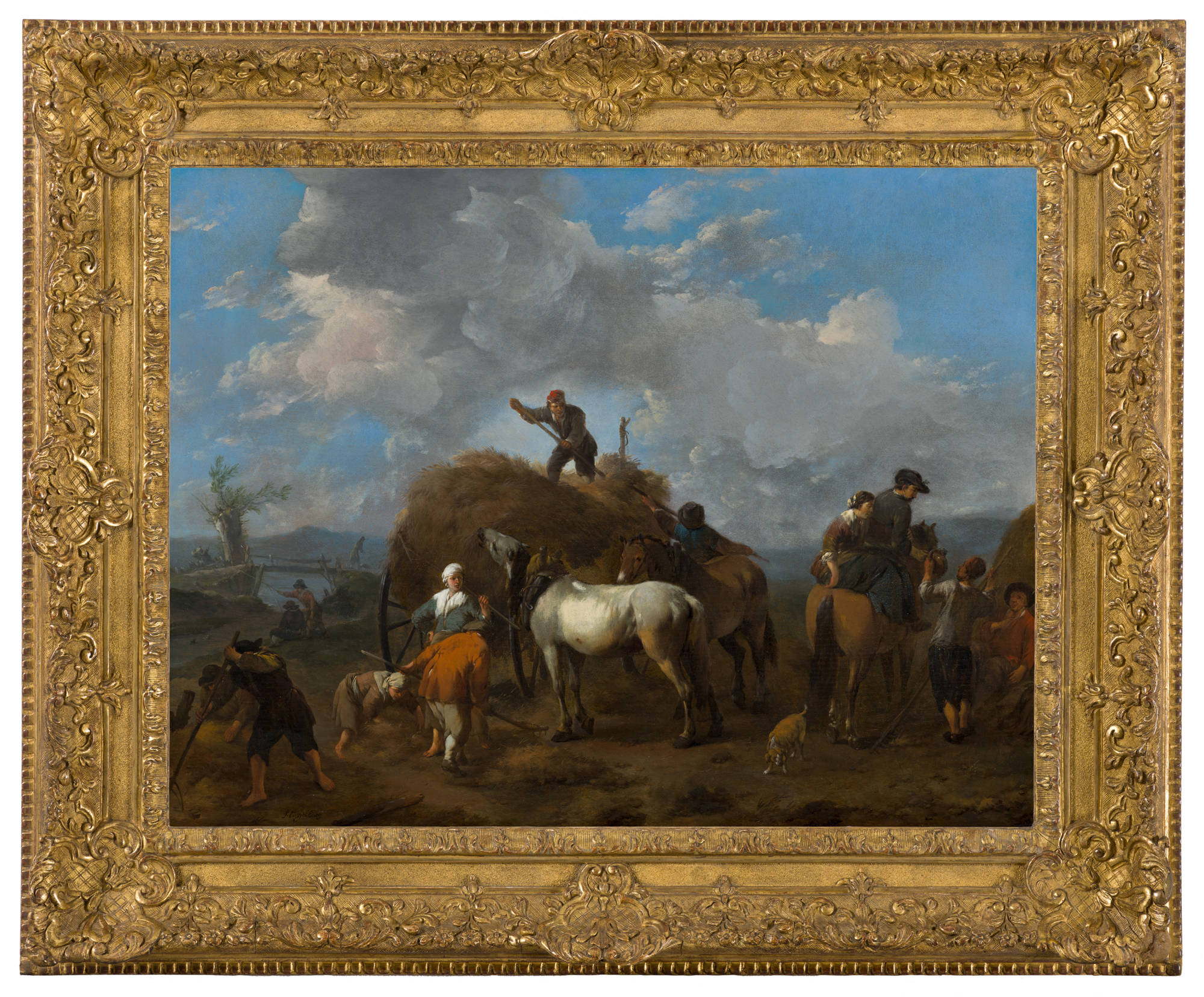 Johannes Lingelbach De hooioogst Harvesting the Hay