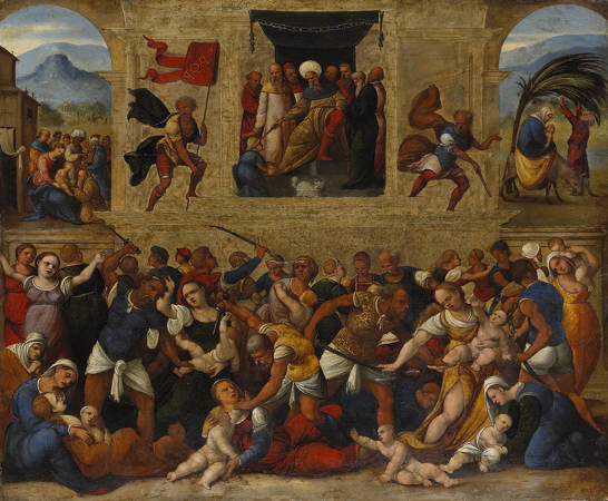Lodovico Mazzolino De kindermoord te Bethlehem Massacre of the Innocents