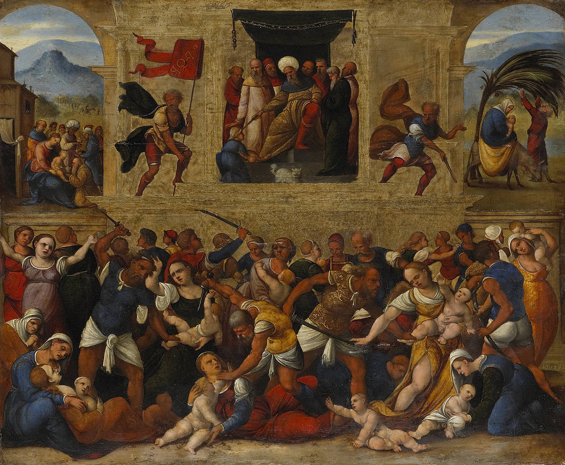 Lodovico Mazzolino De kindermoord te Bethlehem Massacre of the Innocents