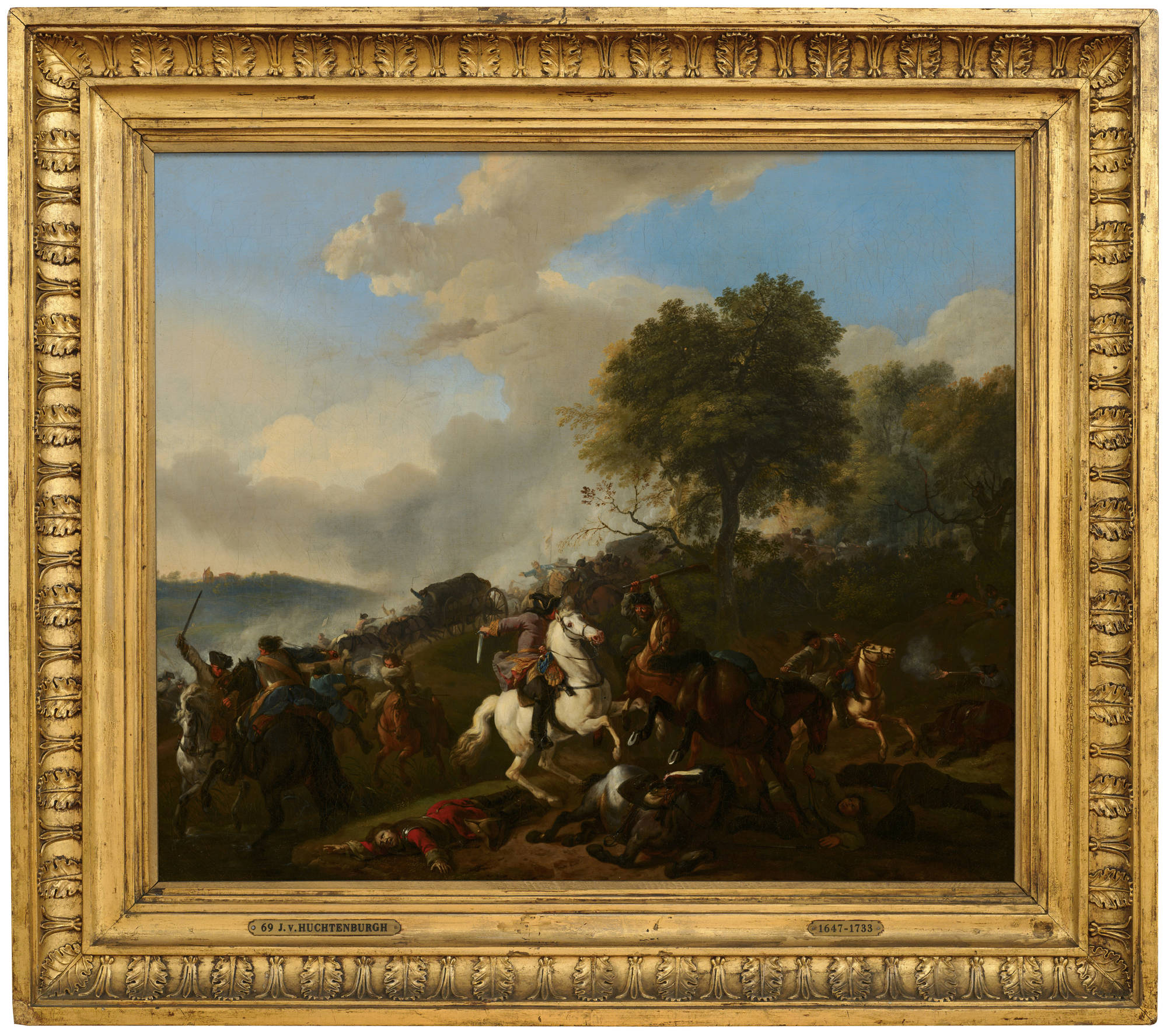 Jan van Huchtenburgh Aanval op een konvooi Ambushing a Convoy