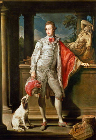 Een portret van Thomas William Coke door Pompeo Batoni, uit 1774 te zien in Holkham Hall.