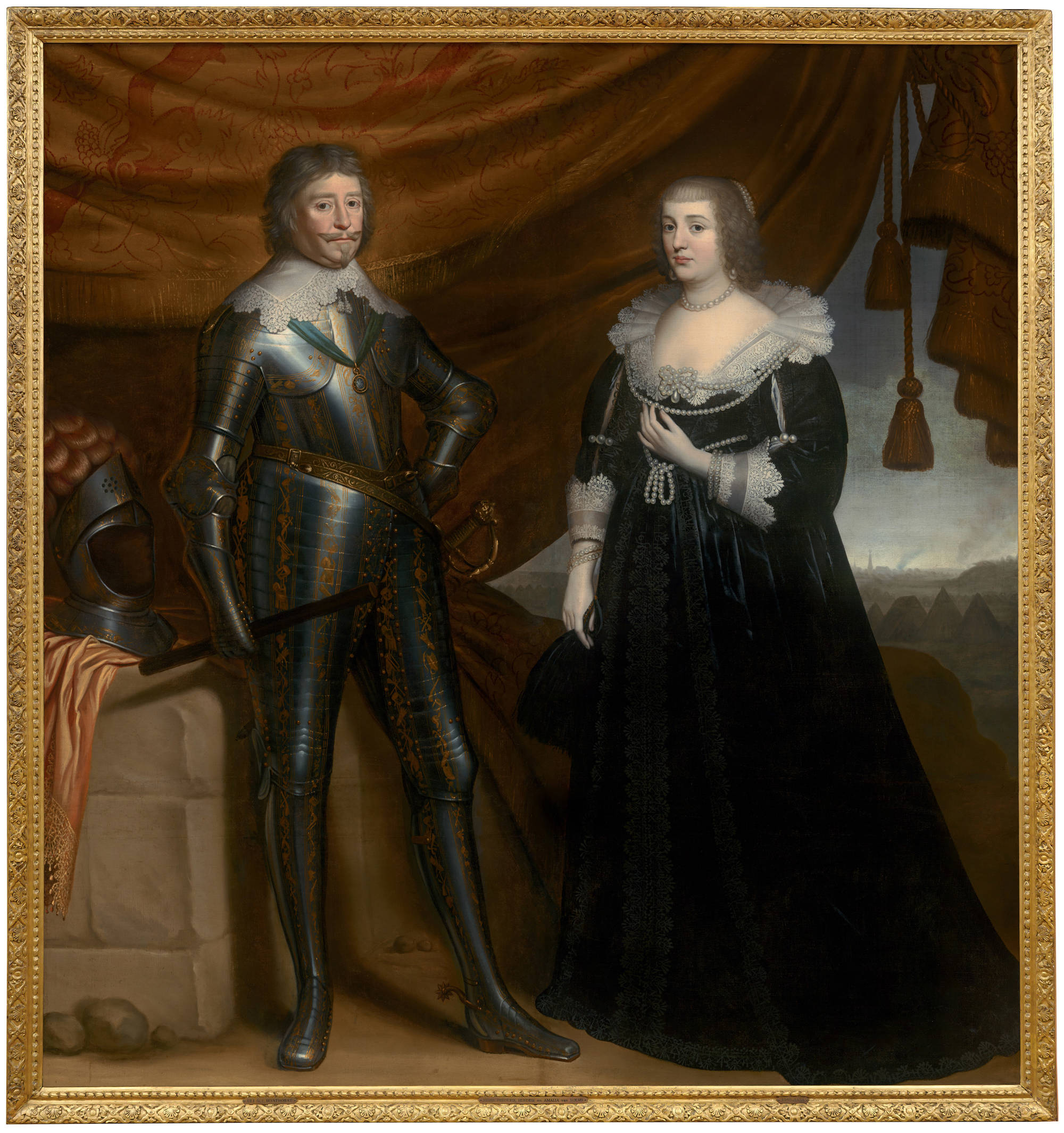 Gerrit van Honthorst  Dubbelportret van Frederik Hendrik (1584- 1647) en Amalia van Solms-Braunfels (1602- 1675)