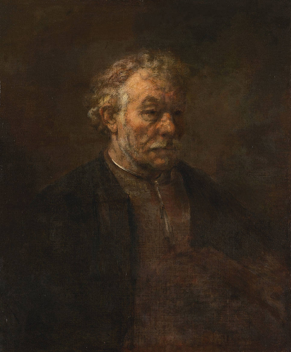 Rembrandt?, Studie van een oude man, 1650