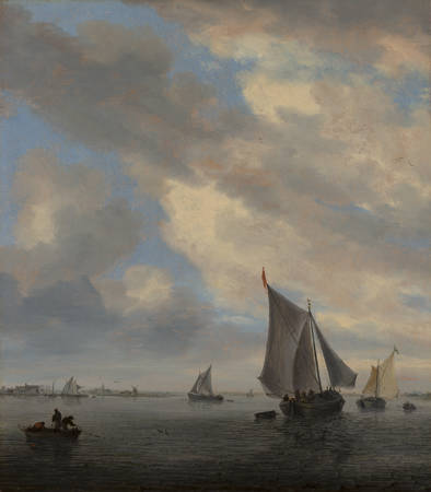 Salomon van Ruysdael Meergezicht met zeilschepen
