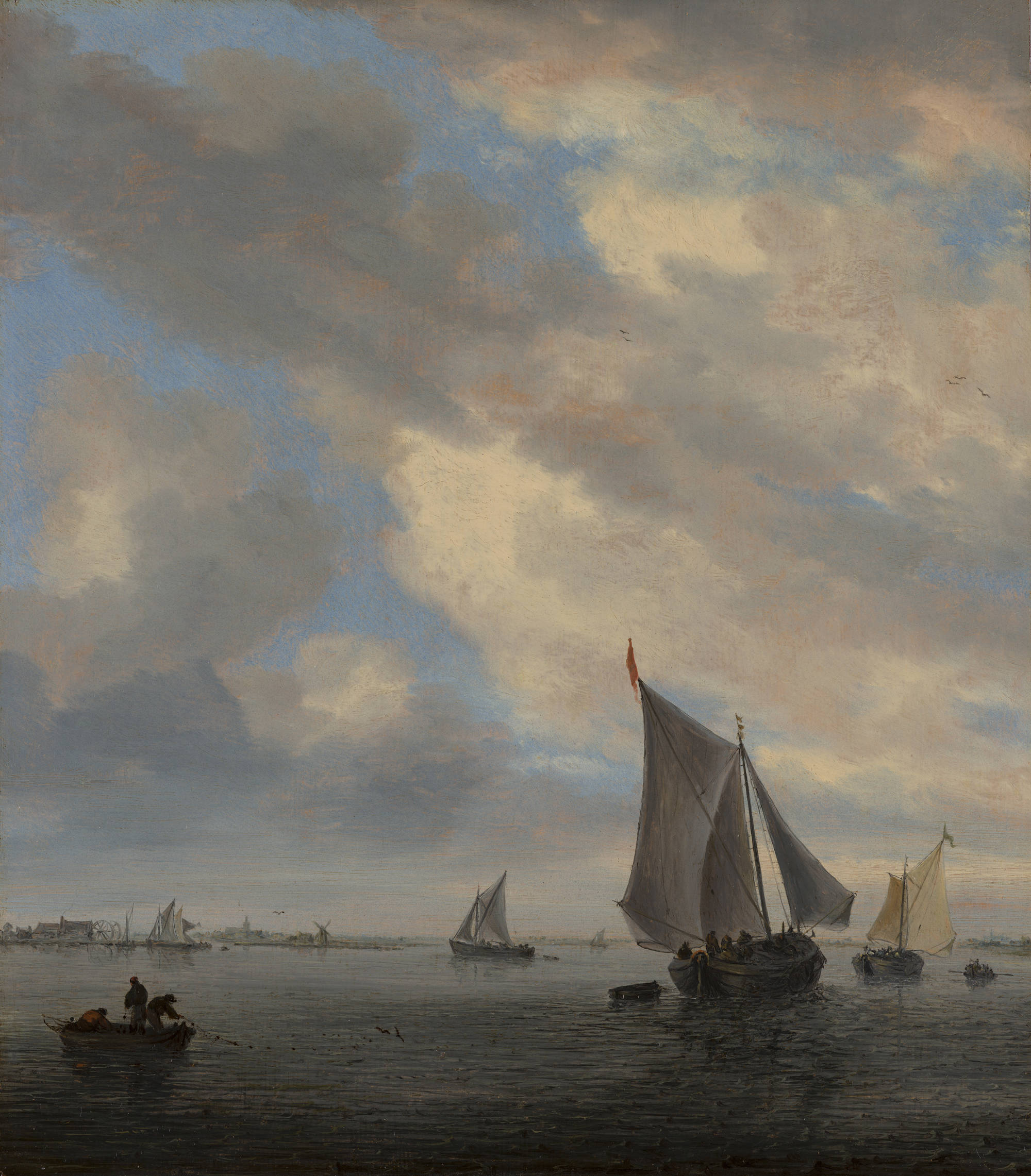 Salomon van Ruysdael Meergezicht met zeilschepen