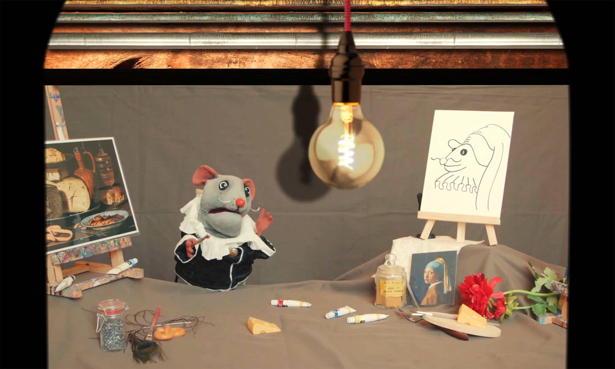 Maurits Muis geeft een workshop over kunst