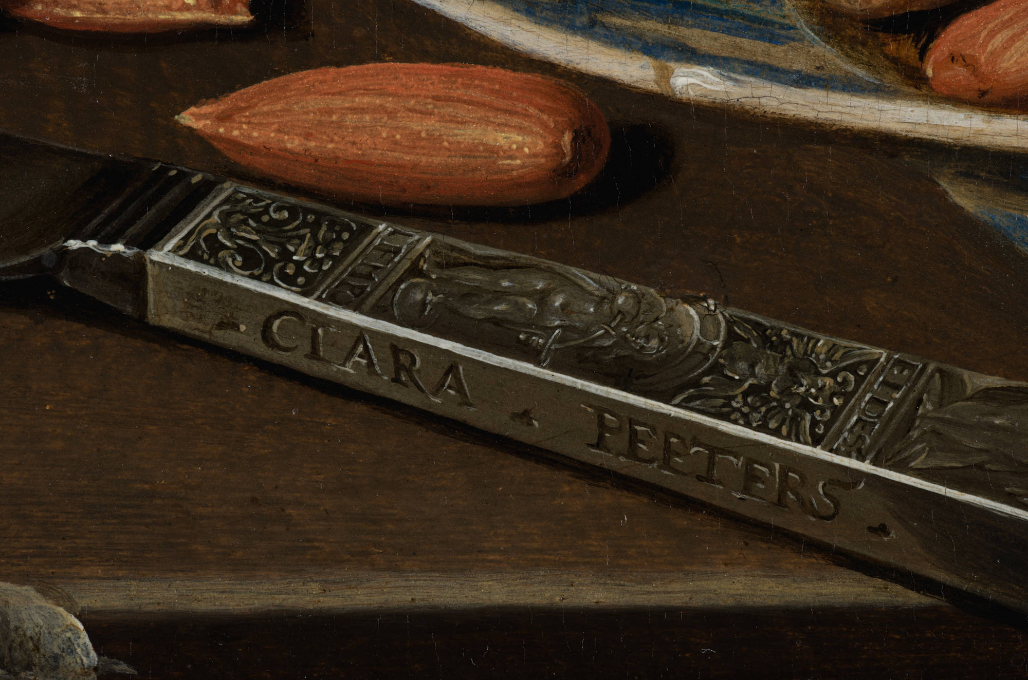 Clara Peeters Stilleven met kazen, amandelen en krakelingen
