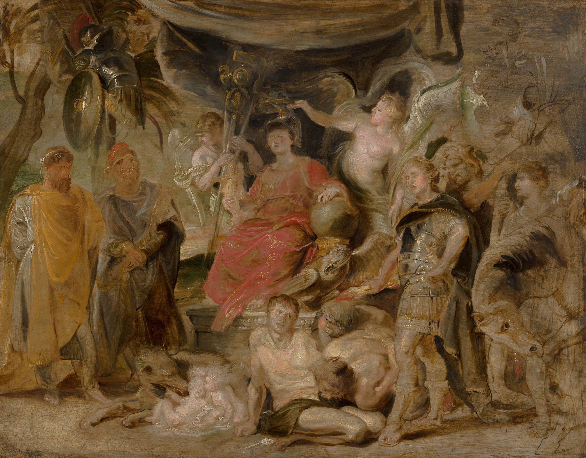 Peter Paul Rubens De triomf van Rome: De jeugdige keizer Constantijn eert Rome