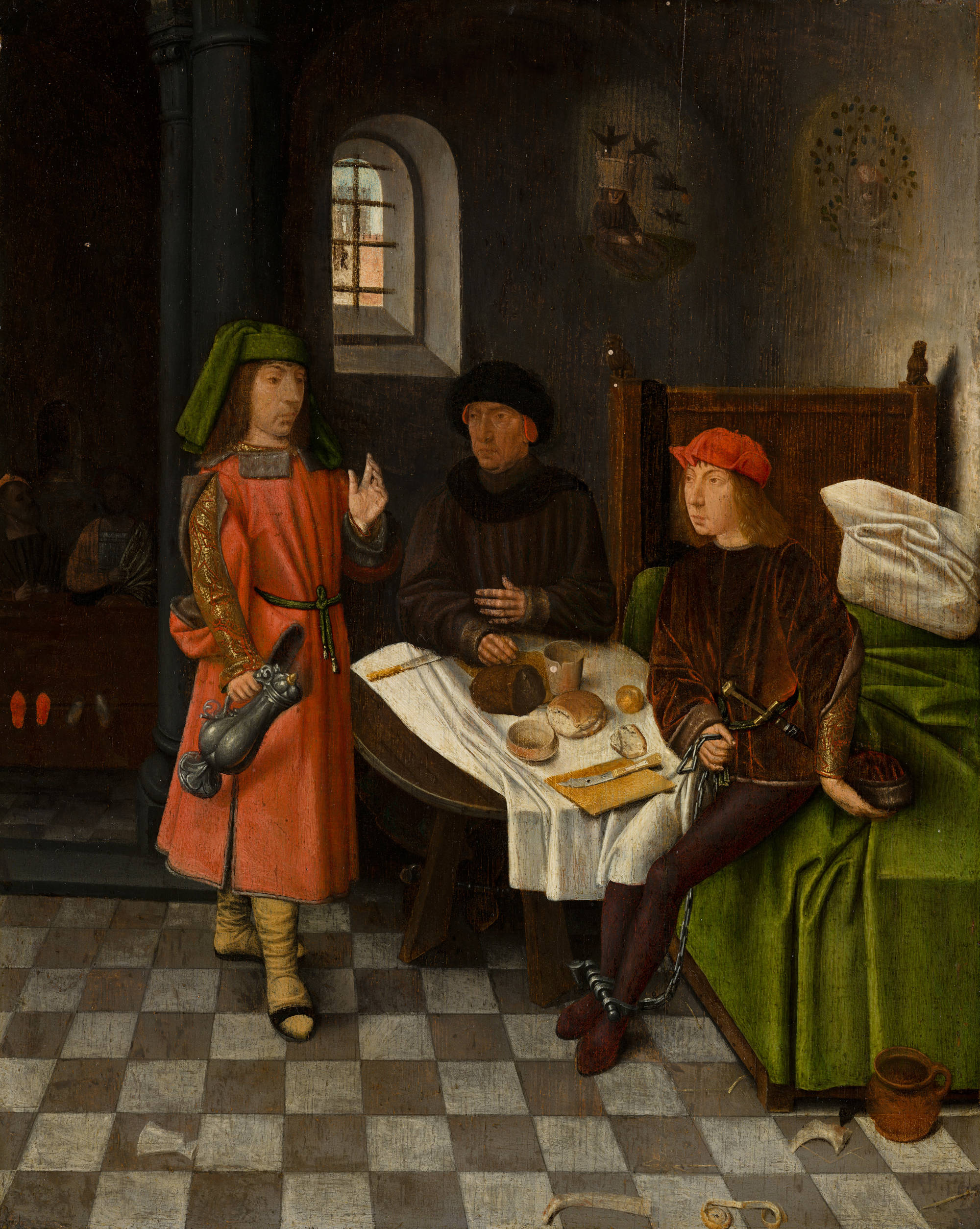 Jan Mostaert (mogelijk) Jozef verklaart de dromen van de bakker en de schenker