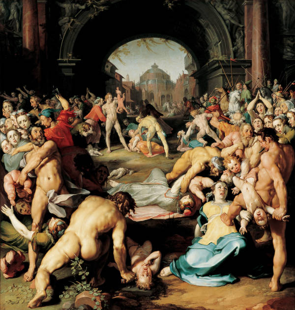 Cornelis Cornelisz van Haarlem  De kindermoord te Bethlehem The Massacre of the Innocents