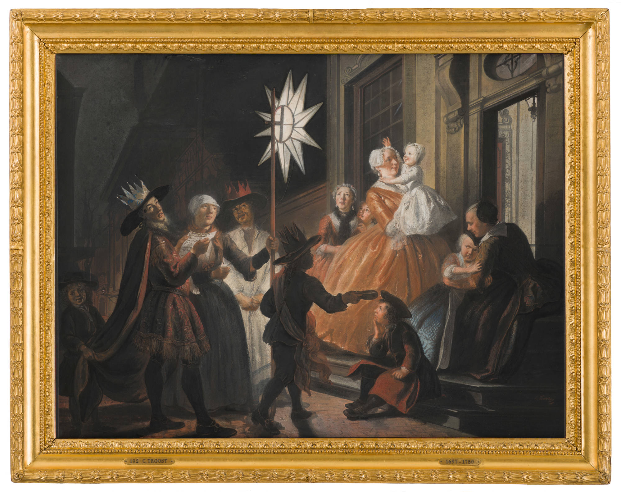 Cornelis Troost Het zingen bij de ster op Driekoningen
