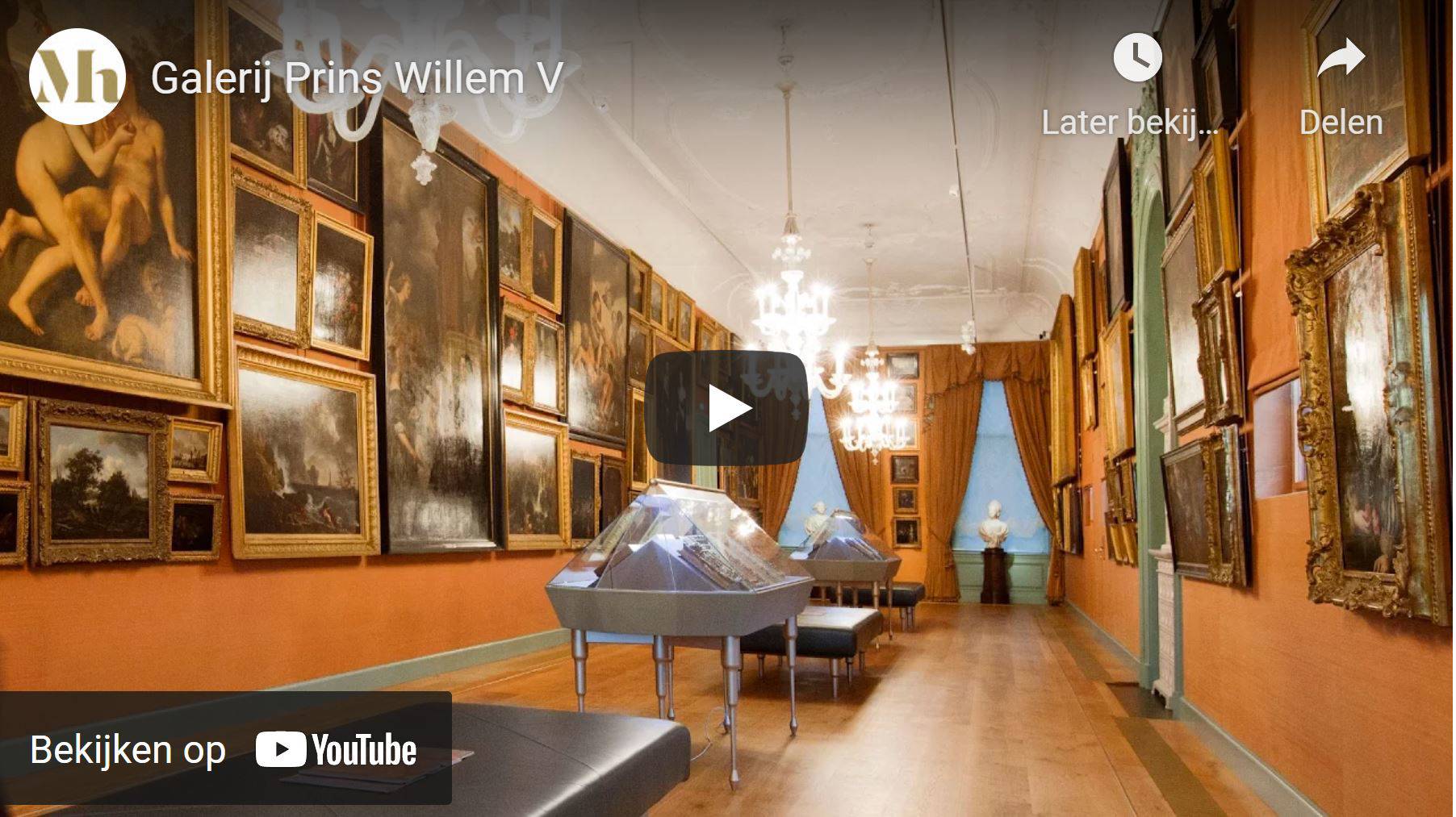 Het interieur van Galerij Prins Willem V