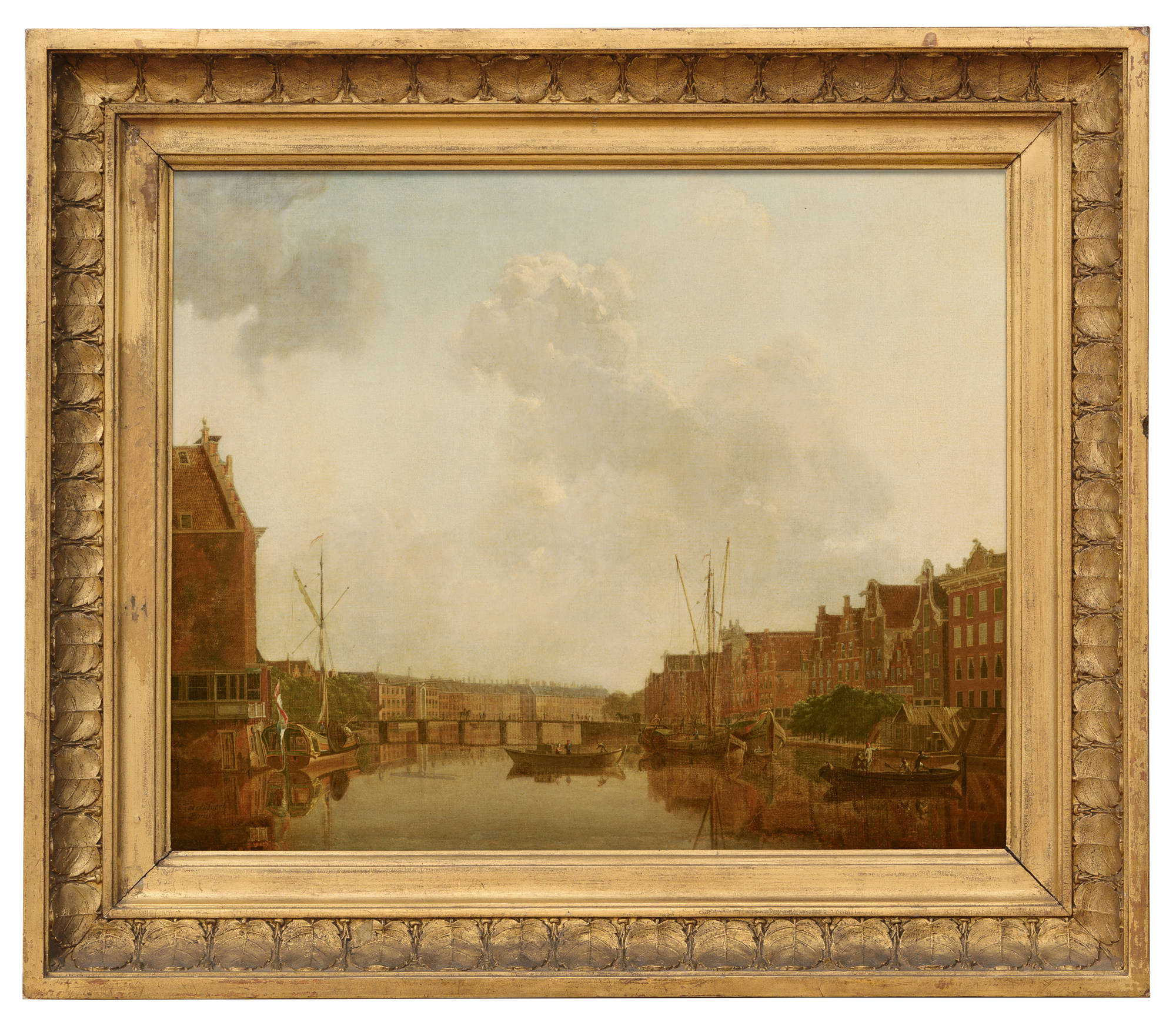 Gerrit Toorenburgh Gezicht op de Amstel te Amsterdam