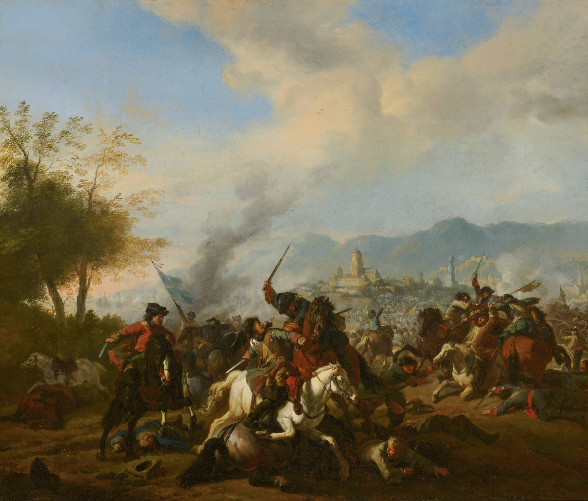 Jan van Huchtenburgh Rencontre van de cavalerie Cavalry Engagement