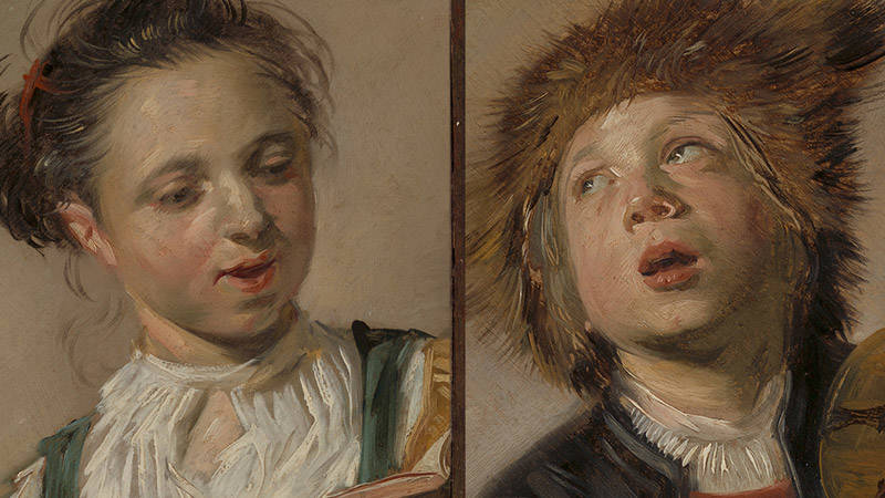 Nieuw aangekocht: Vioolspelende jongen en Zingend meisje uit 1628 door Frans Hals.