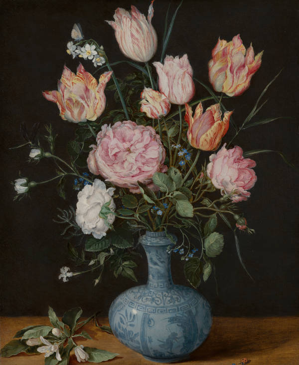 Jan Brueghel de Oude  Wan-Li-vaas met bloemen 