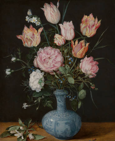 Jan Brueghel de Oude Wan-Li-vaas met bloemen