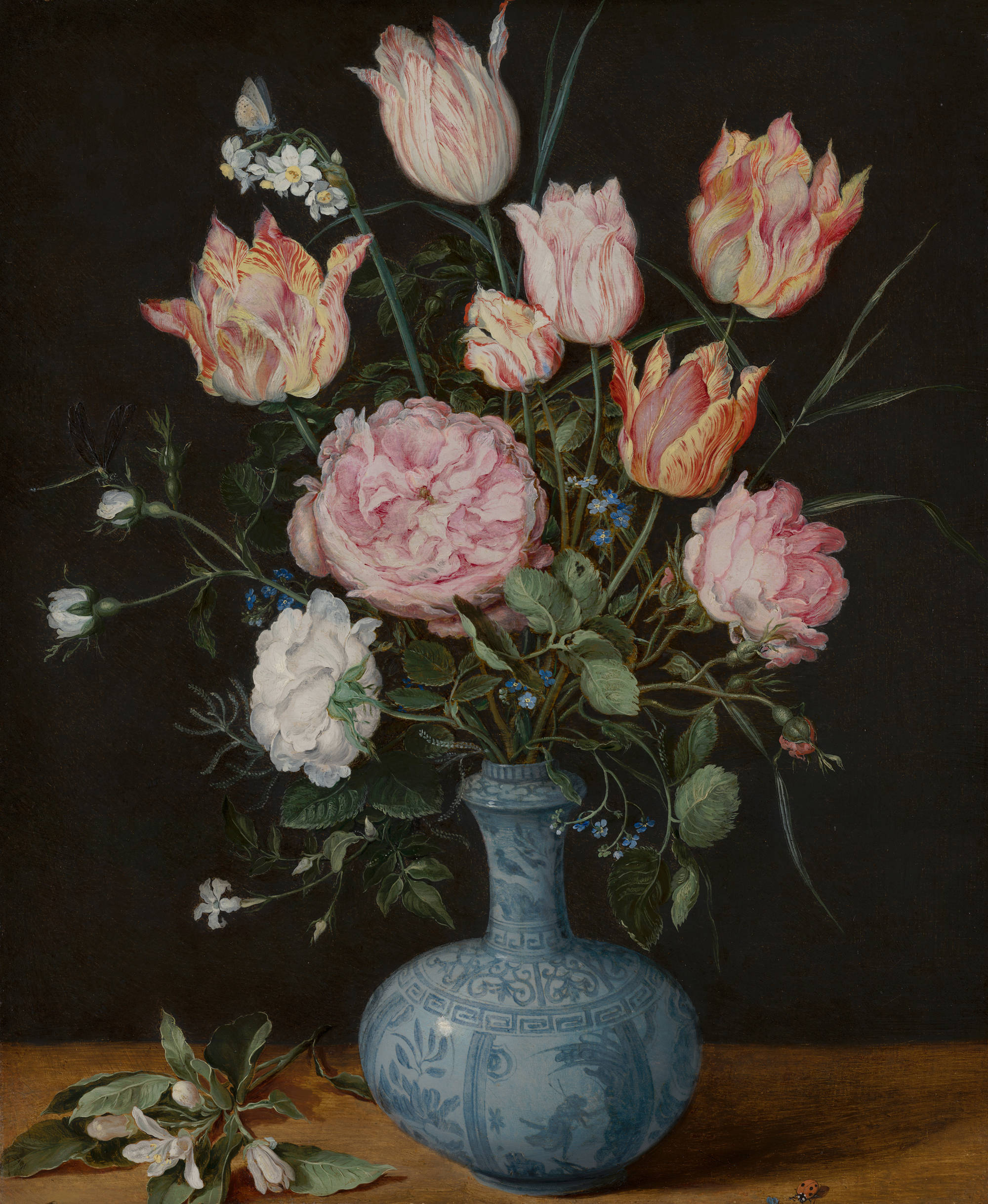 Jan Brueghel de Oude Wan-Li-vaas met bloemen