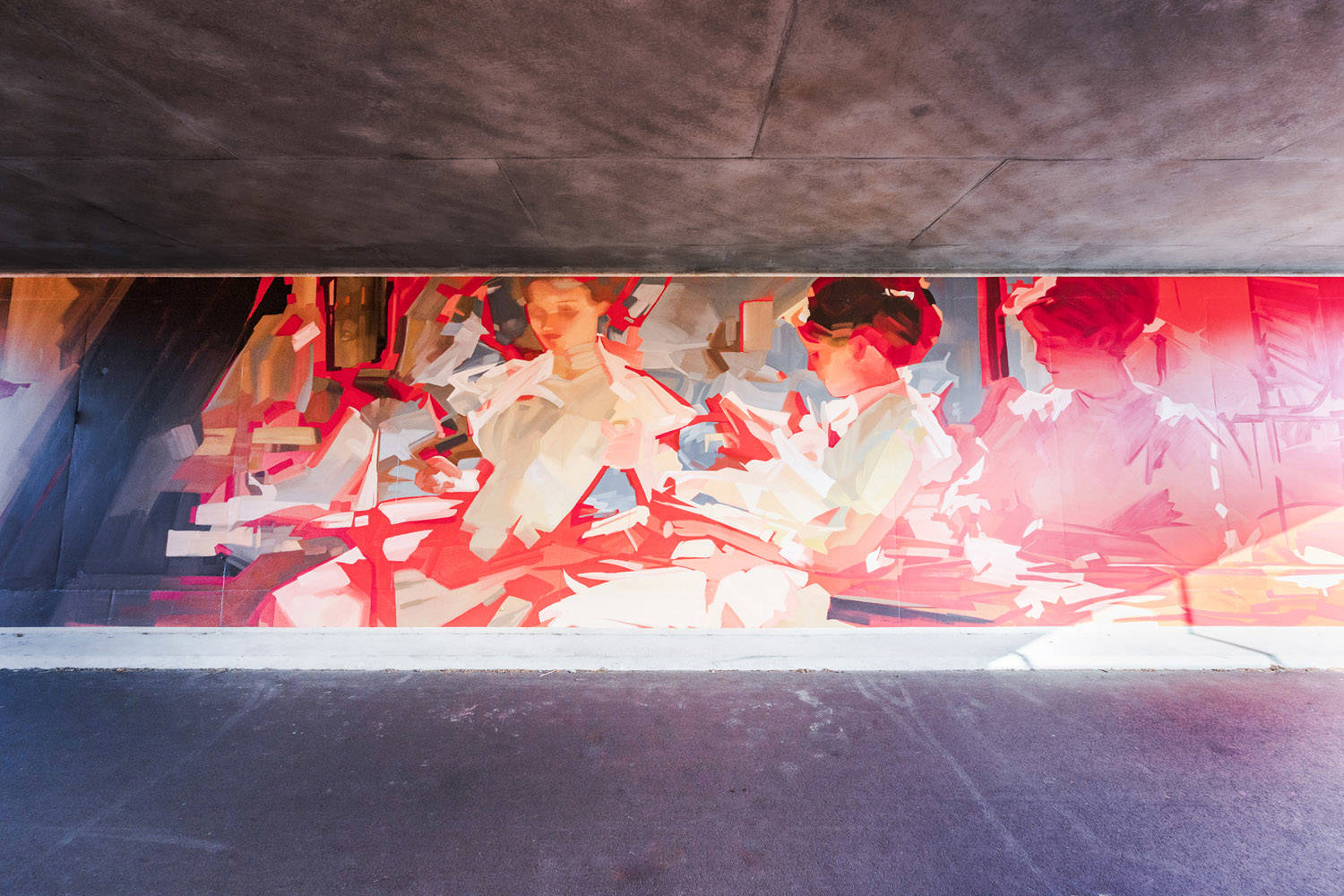 Het werk van ONUR in museum De Fundatie. Je ziet de voortgang in zijn werk.