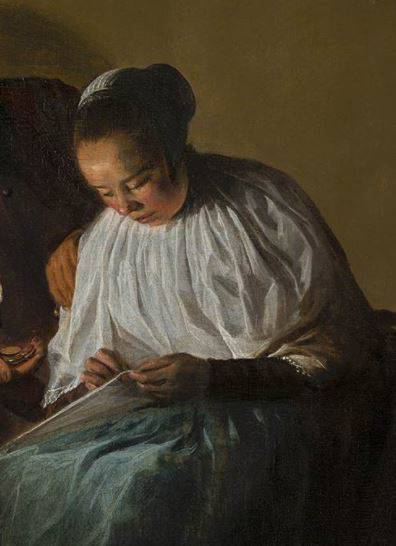 Judith Leyster man die een vrouw geld aanbiedt Mauritshuis