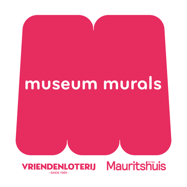 Het logo van Museum Murals, met daaronder klein: Vriendenloterij en Mauritshuis.